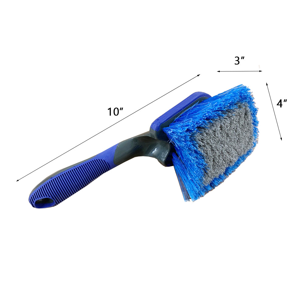 11 x 3.9 Inch Carpet Brush, Plastic Handle, Polypropylene Fill, Blue Black