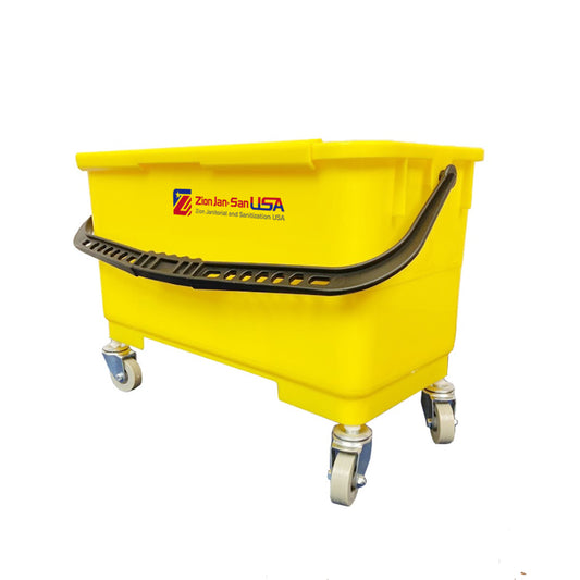 30L Window Flat Mop Bucket, Commercial, Microfiber Bucket Yellow