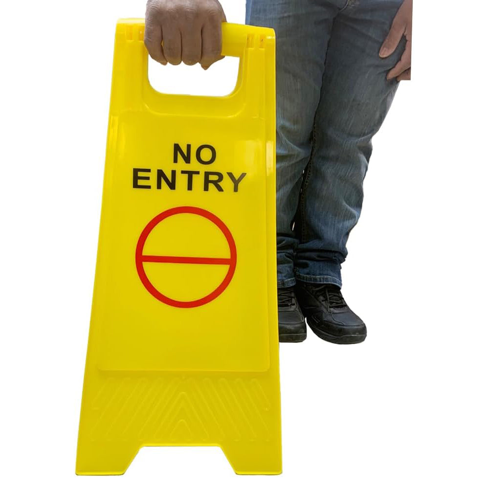 No Entry Sign 4-Packs 2-Sided Caution Sign, Entry prohibited for safety reasons sign