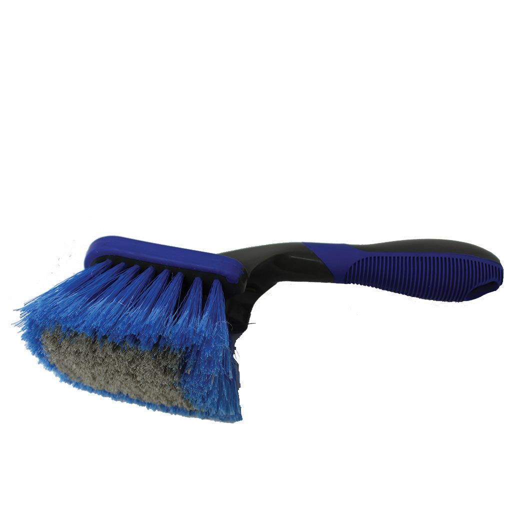 11 x 3.9 Inch Carpet Brush, Plastic Handle, Polypropylene Fill, Blue Black