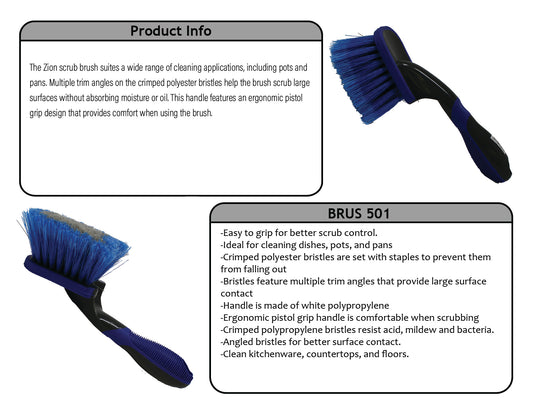 11 x 3.9 Inch Carpet Brush, Plastic Handle, Polypropylene Fill, Blue Black