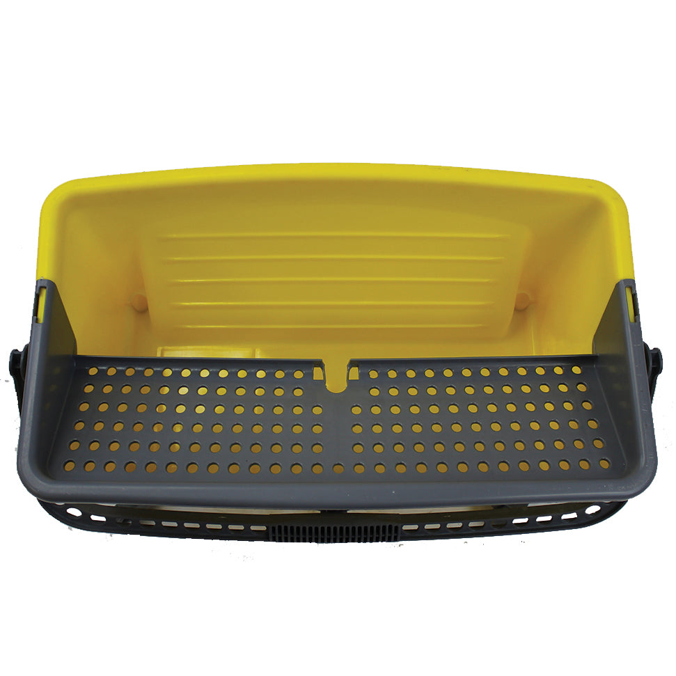 42L Window Flat Mop Bucket, Commercial, Microfiber Bucket/Heavy-Duty/Compact/Easy Cleaning/Multi-Compartment/with Wheels/for Professional Use/Ergonomic