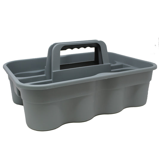 Carry Caddy, Plastic Cleaning Caddy with Handle, Gray